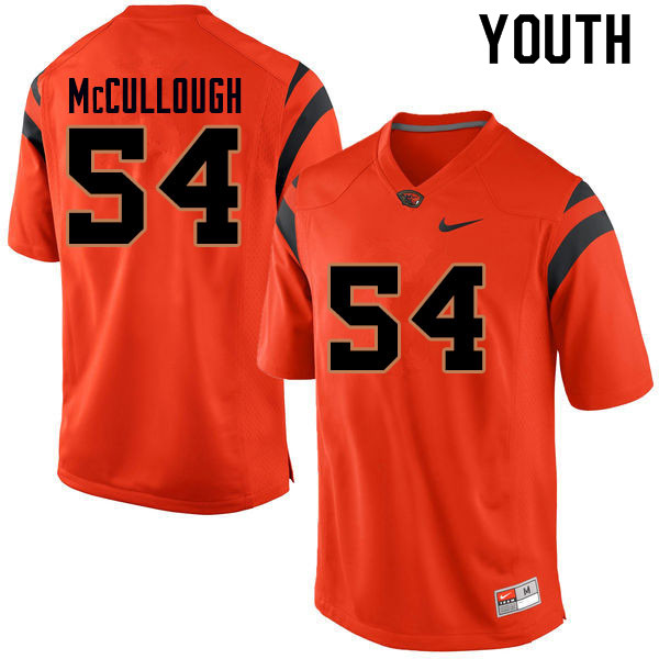 Youth #54 Mitchell McCullough Oregon State Beavers College Football Jerseys Sale-Orange